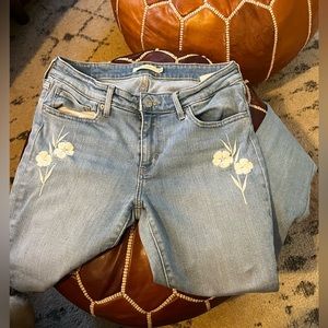 Levi’s skinny embroidered jeans